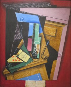 Naturaleza muerta con un poema de Juan Gris